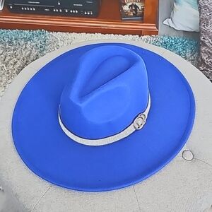 NWT Fedora Hat royal blue